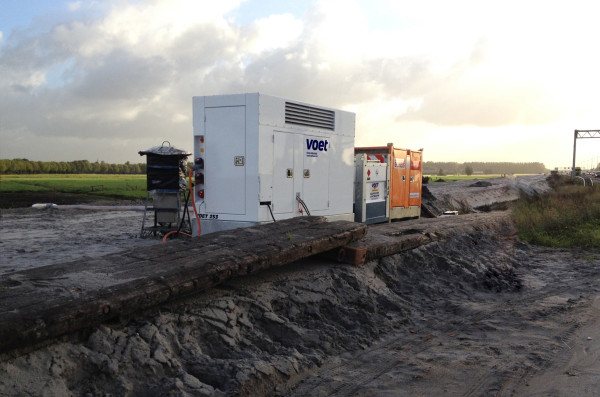 Stroomvoorziening langs de snelweg