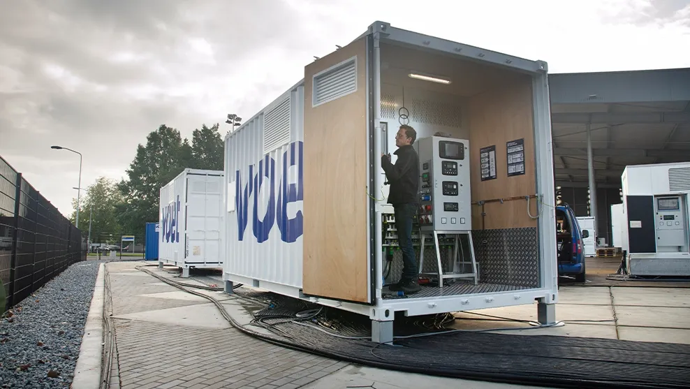 Trafocontainer middenspanningstrafo laagspanningstrafo voet energy solutions