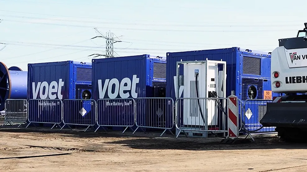 Project emissieloos werken groot vermogen batterijen voet energy solutions
