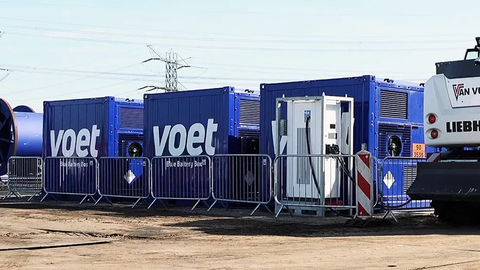 Project emissieloos werken groot vermogen batterijen voet energy solutions