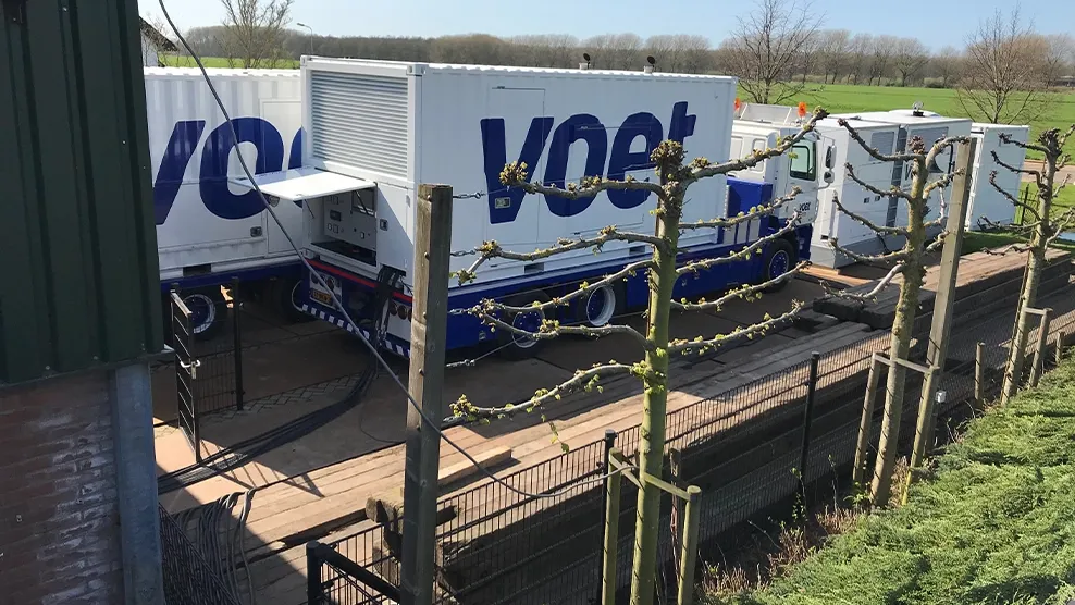 Noodstroomvoorziening met spoed tuinder voet energy solutions